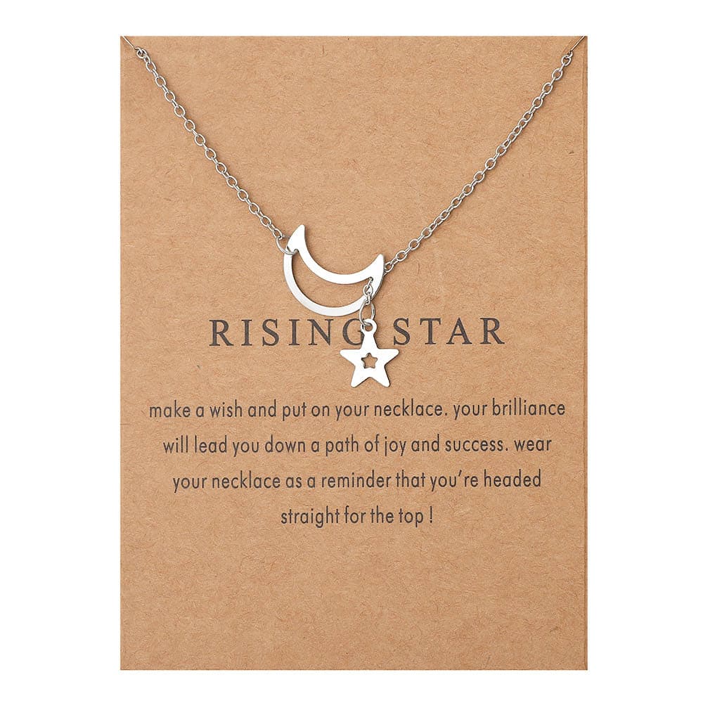 Simple Alloy Pendant Card Necklace - Dazora Jewels - Dazora Jewels