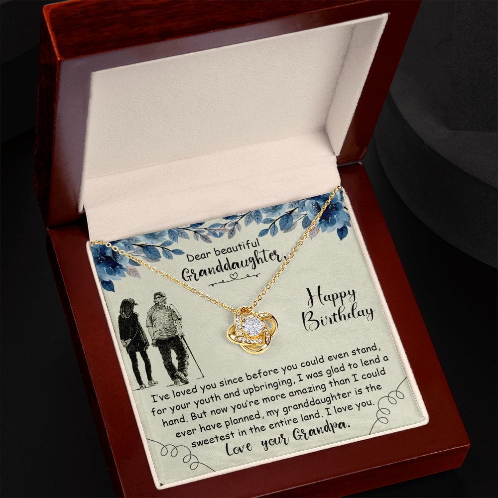 Beautiful Granddaughter Love Knot Necklace - Dazora Jewels - Dazora Jewels