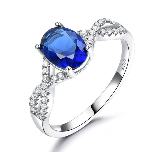 Sterling Silver Ladies Ring Oval Nano Morganite - Dazora Jewels  - Dazora Jewels 