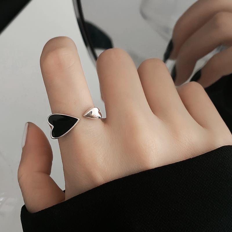 South Korea 925 Sterling Silver Open-end Personality Ring Female Ins Geometric - Dazora Jewels  - Dazora Jewels 