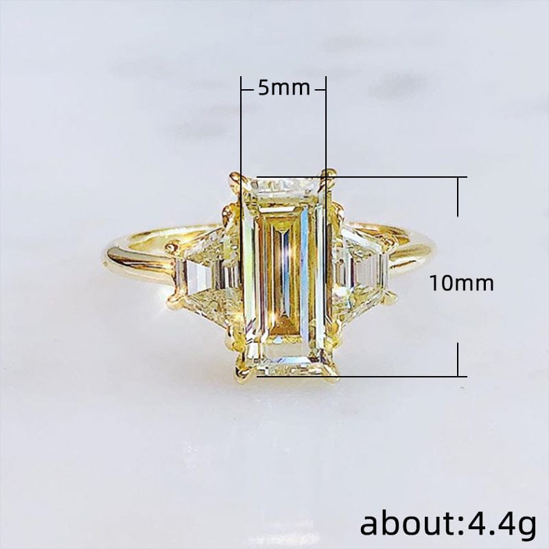 European And American Creative Square Zircon Lady Wedding Ring - Dazora Jewels  - Dazora Jewels 