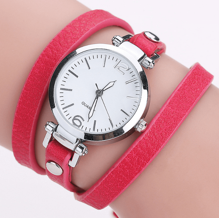 Women's Circle Bracelet Watch PU Strap Simple Alloy Small Dial Women's WatchM - Dazora Jewels  - Dazora Jewels 