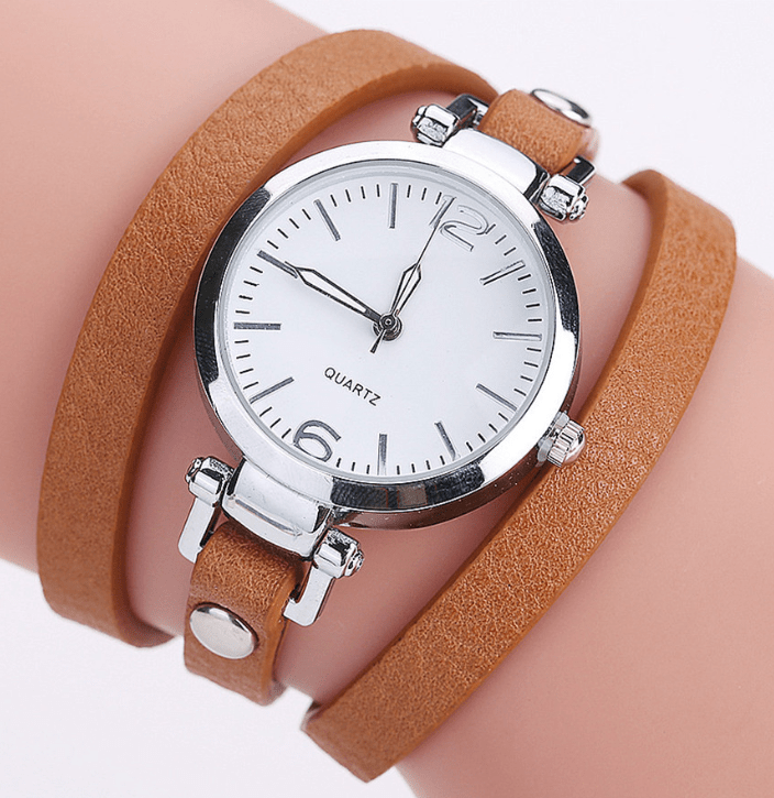 Women's Circle Bracelet Watch PU Strap Simple Alloy Small Dial Women's WatchM - Dazora Jewels  - Dazora Jewels 