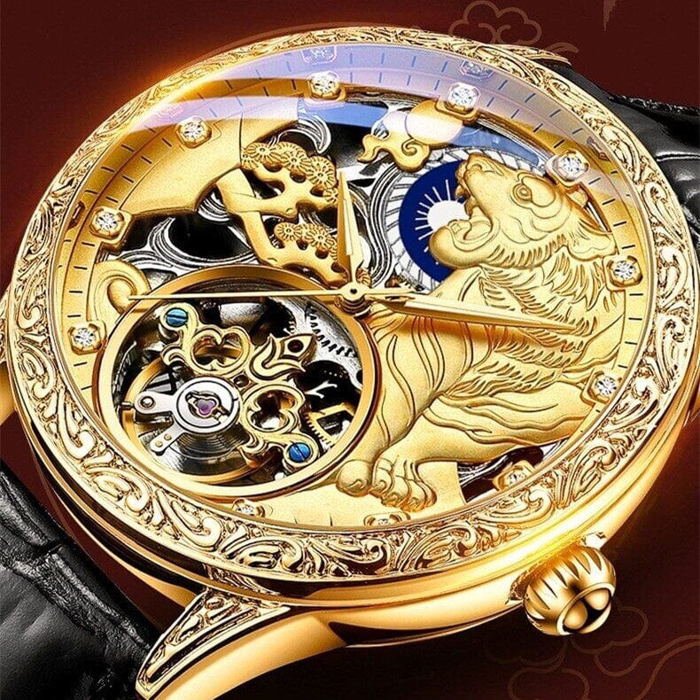 Men's Fully Automatic Mechanical Watch Stereo Relief Waterproof - Dazora Jewels  - Dazora Jewels 