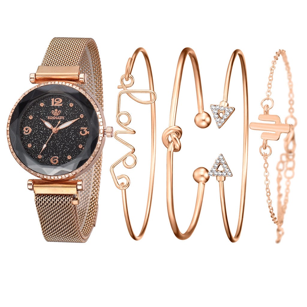 Women Watches Starry Sky Magnet Buckle Fashion Bracelet Wristwatch Roman Numeral Simple Clock Gift - Dazora Jewels  - Dazora Jewels 