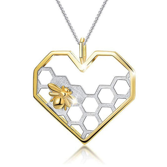 Sterling Silver Bee Heart Shaped Female Jewelry - Dazora Jewels  - Dazora Jewels 