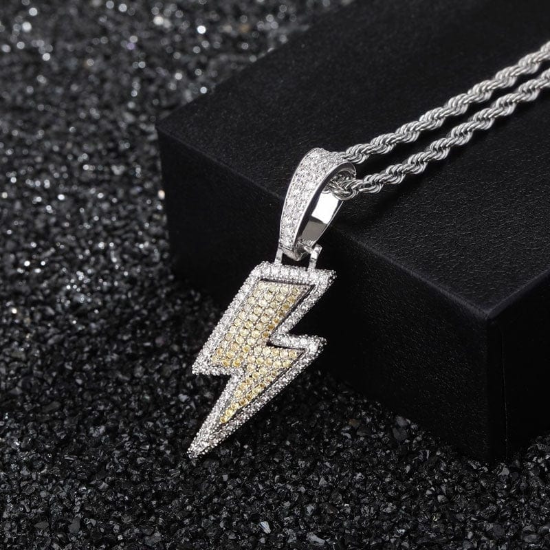 Hot Selling Lightning Hip Hop Pendant Micro-inlaid Zircon Hip Hop Fashion Trendy Hip Hop Jewelry - Dazora Jewels  - Dazora Jewels 