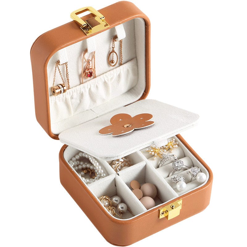 Pumpkin Color Mini Portable Jewelry Storage Box - Dazora Jewels  - Dazora Jewels 