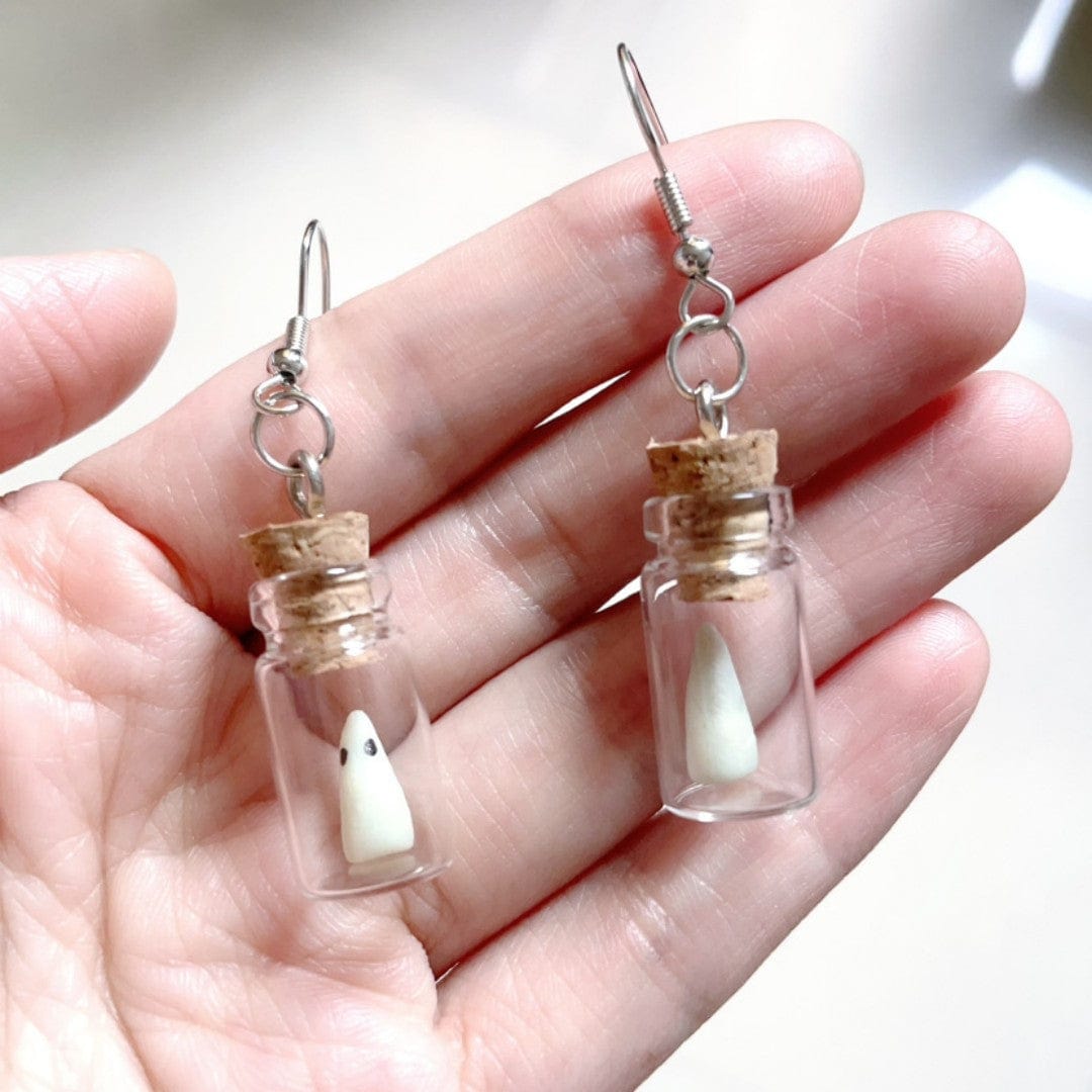 Luminous Devil Drift Bottle Glowing Horror Personalized Earrings European And American Festival Ins - Dazora Jewels  - Dazora Jewels 