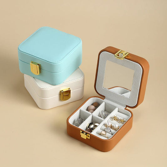 Pumpkin Color Mini Portable Jewelry Storage Box - Dazora Jewels  - Dazora Jewels 