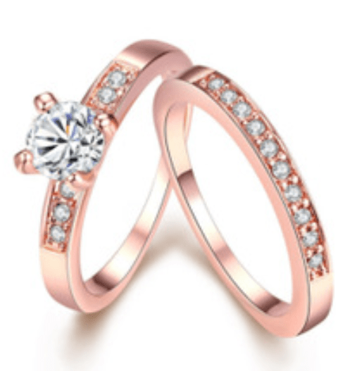 Rose gold ring with diamonds - Dazora Jewels  - Dazora Jewels 