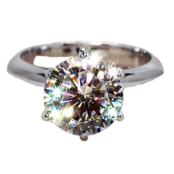 Women's Fashion Simple Hexaclaw Zircon Ring - Dazora Jewels  - Dazora Jewels 