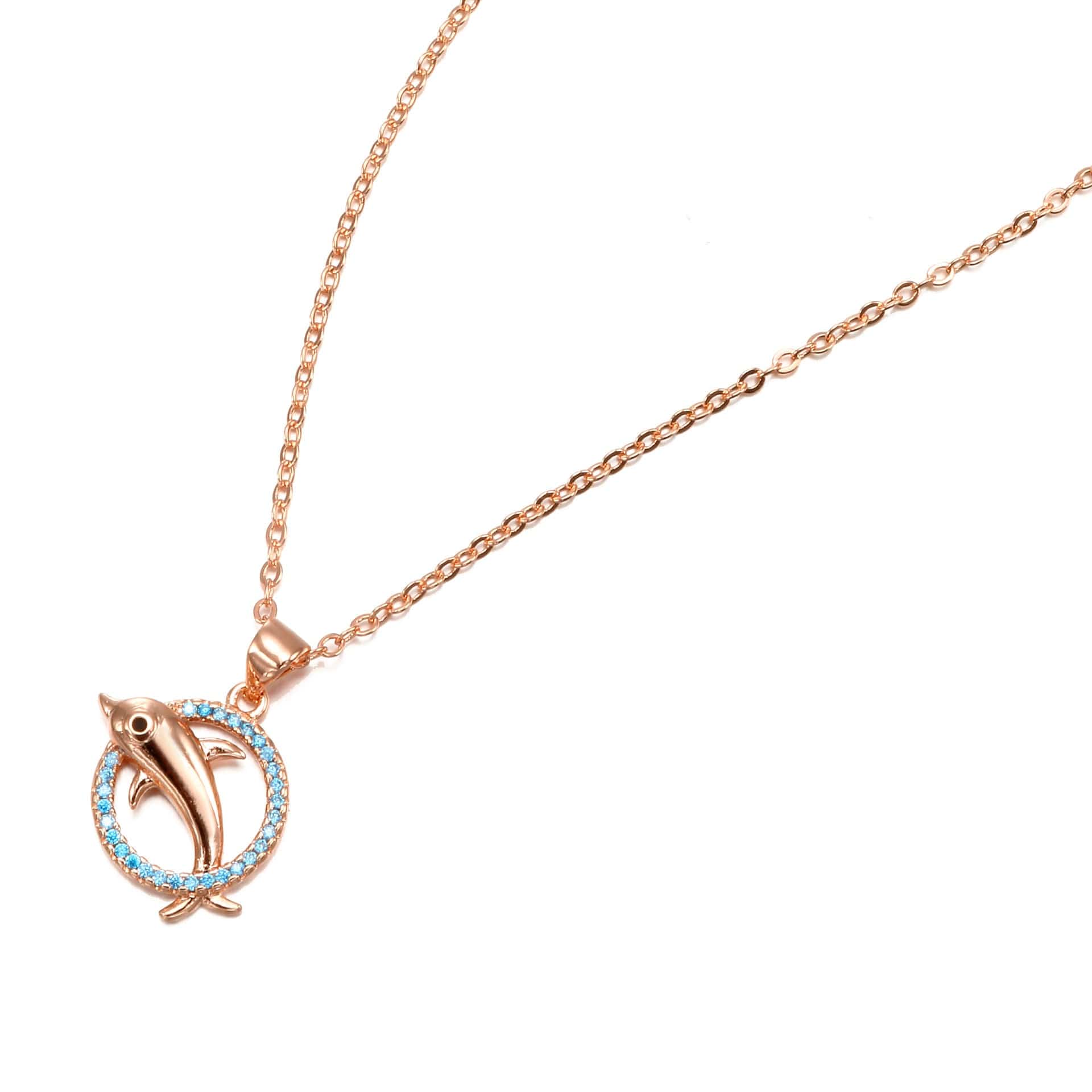 Romantic Dolphin Necklace - Dazora Jewels  - Dazora Jewels 