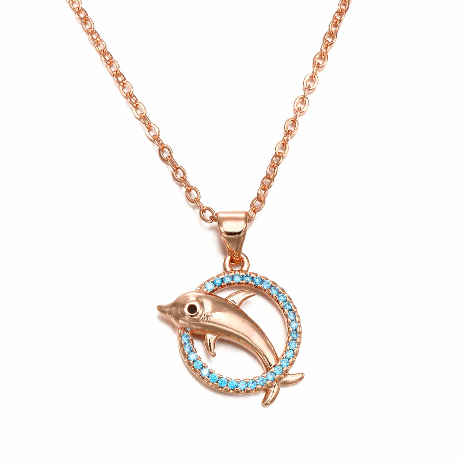 Romantic Dolphin Necklace - Dazora Jewels  - Dazora Jewels 