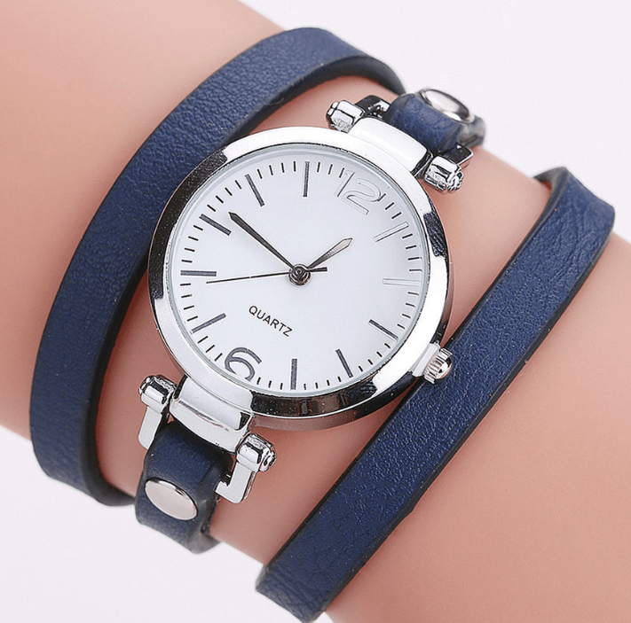 Women's Circle Bracelet Watch PU Strap Simple Alloy Small Dial Women's WatchM - Dazora Jewels  - Dazora Jewels 