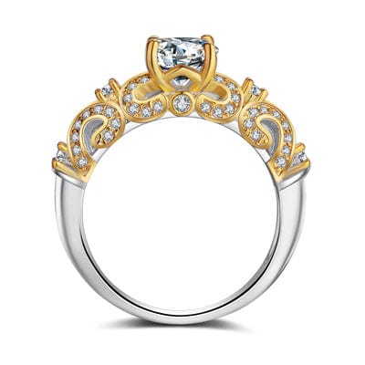 Four-claw inlay simulation diamond ring - Dazora Jewels  - Dazora Jewels 