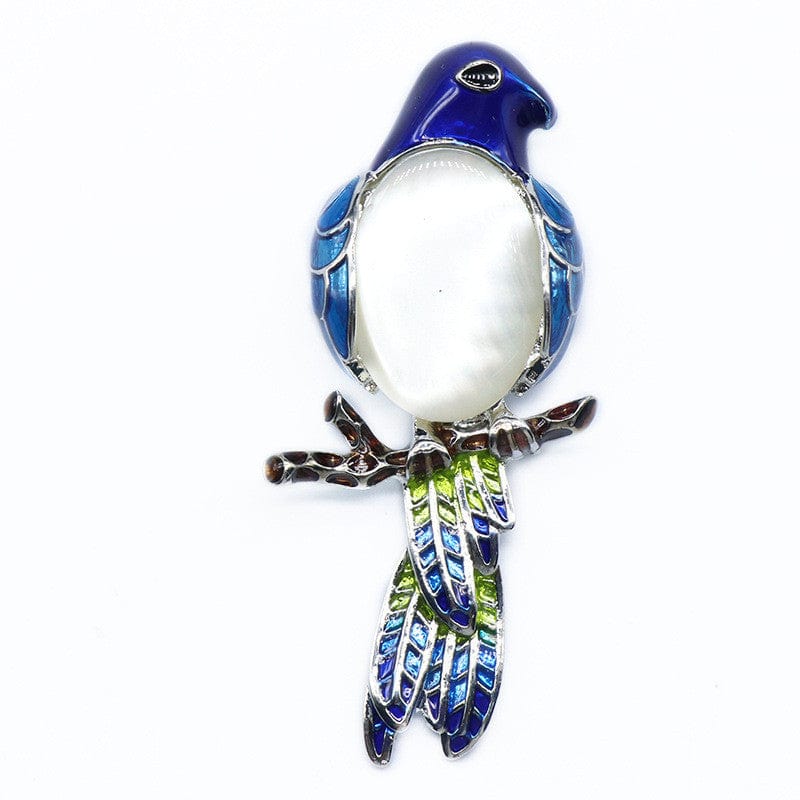 Gem Brooch Pendant, Crystal Agate, Shell, Magpie Inlaid Gemstone Alloy Pendant, Brooch, Necklace - Dazora Jewels  - Dazora Jewels 