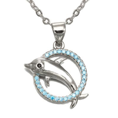 Romantic Dolphin Necklace - Dazora Jewels  - Dazora Jewels 