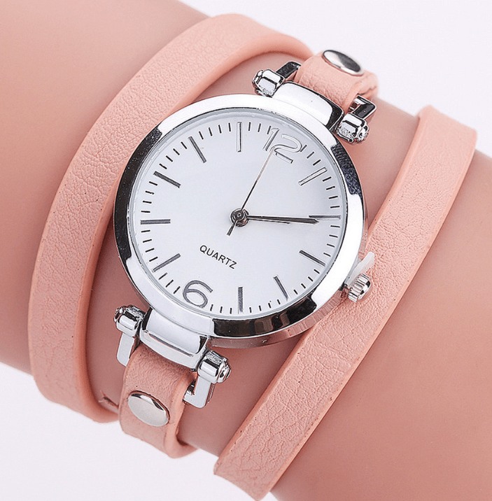 Women's Circle Bracelet Watch PU Strap Simple Alloy Small Dial Women's WatchM - Dazora Jewels  - Dazora Jewels 