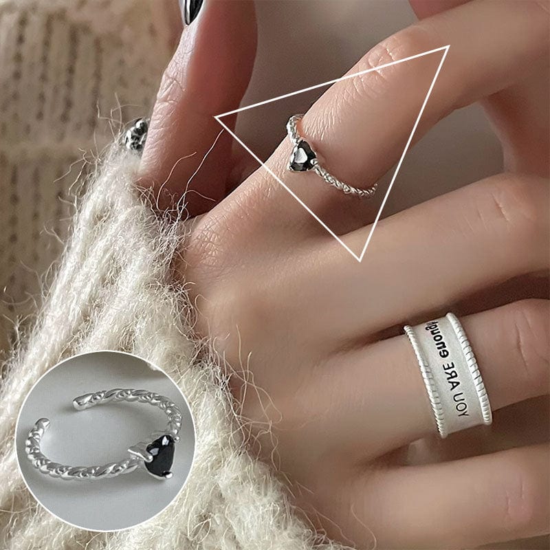 South Korea 925 Sterling Silver Open-end Personality Ring Female Ins Geometric - Dazora Jewels  - Dazora Jewels 