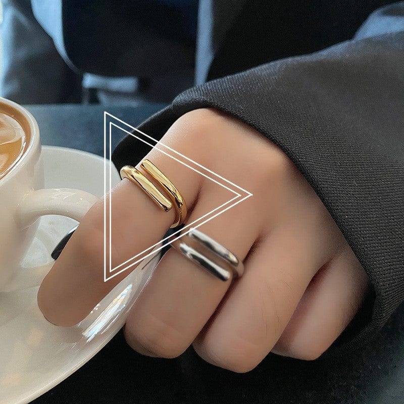 Elegant Line Metal Texture Ring Simple Jewelry - Dazora Jewels  - Dazora Jewels 