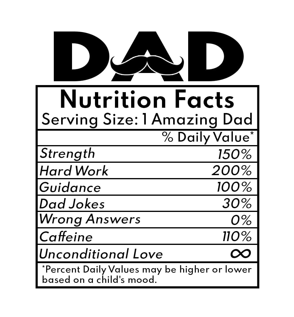 Dad-Nutrition Facts - Metal Chronograph Watch