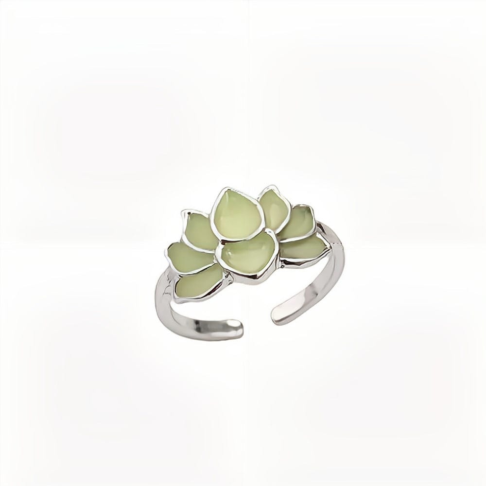 Non-fading Luminous Lotus Ring Yoga Energy Luminous - Dazora Jewels  - Dazora Jewels 