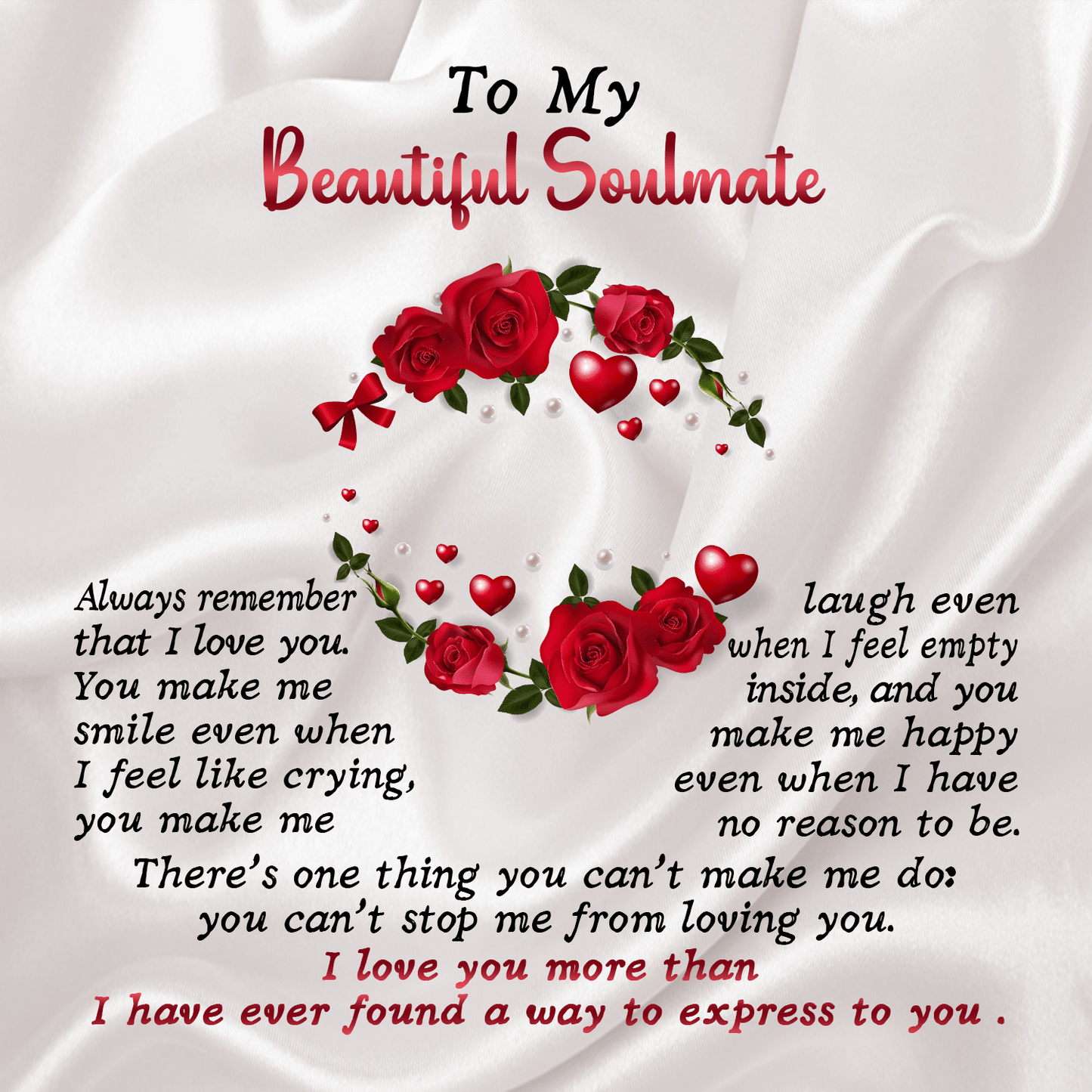 To My Beautiful Soulmate Necklace - Remember That I love You