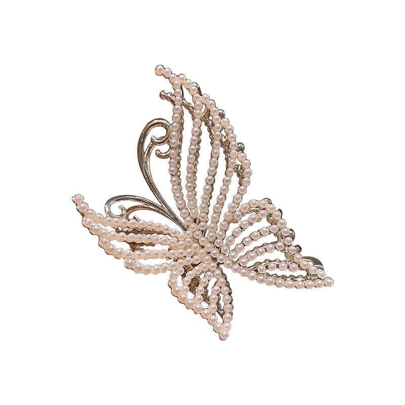 Ladies Pearl Butterfly Alloy Grip - Dazora Jewels  - Dazora Jewels 