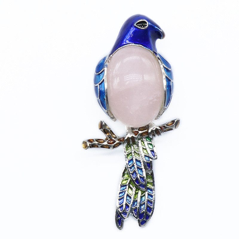 Gem Brooch Pendant, Crystal Agate, Shell, Magpie Inlaid Gemstone Alloy Pendant, Brooch, Necklace - Dazora Jewels  - Dazora Jewels 