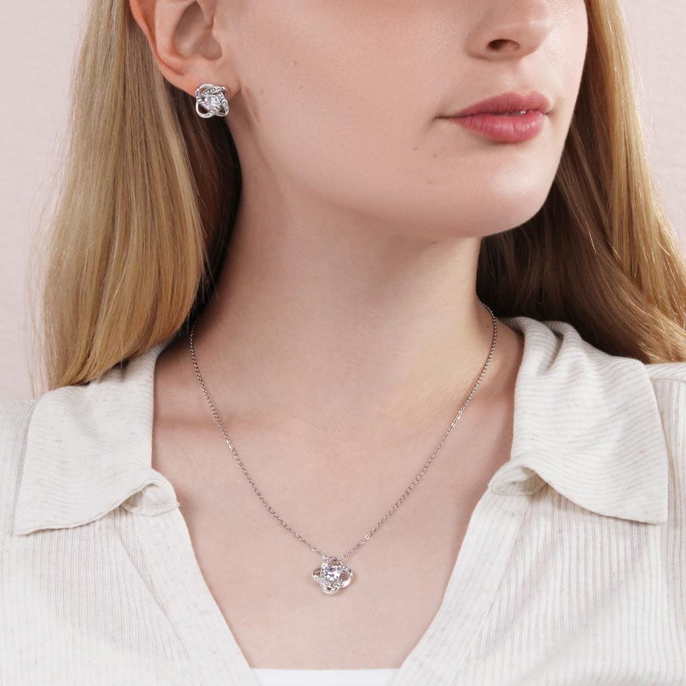 Love Knot  Necklace & Earring Set - Dazora Jewels  - Dazora Jewels 