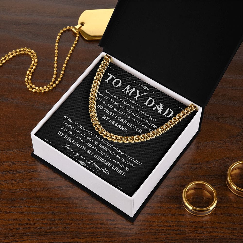 To My Dad Cuban Link Chain - Dazora Jewels  - Dazora Jewels 