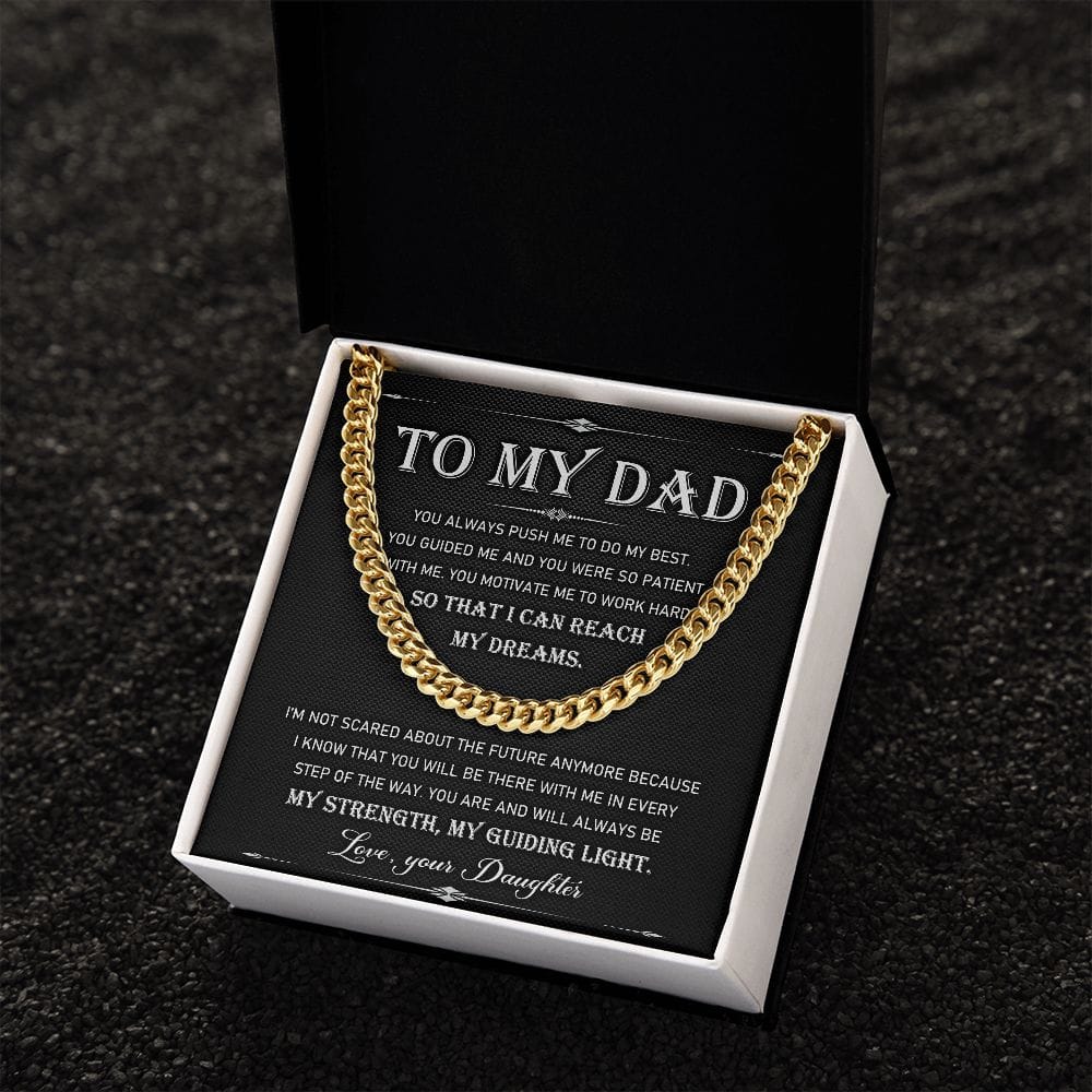 To My Dad Cuban Link Chain - Dazora Jewels  - Dazora Jewels 