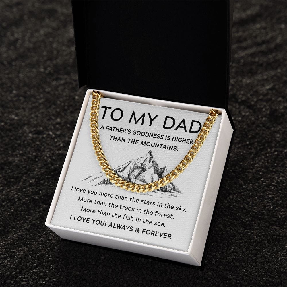 A FATHER'S GOODNESS CUBAN CHAIN - Dazora Jewels  - Dazora Jewels 