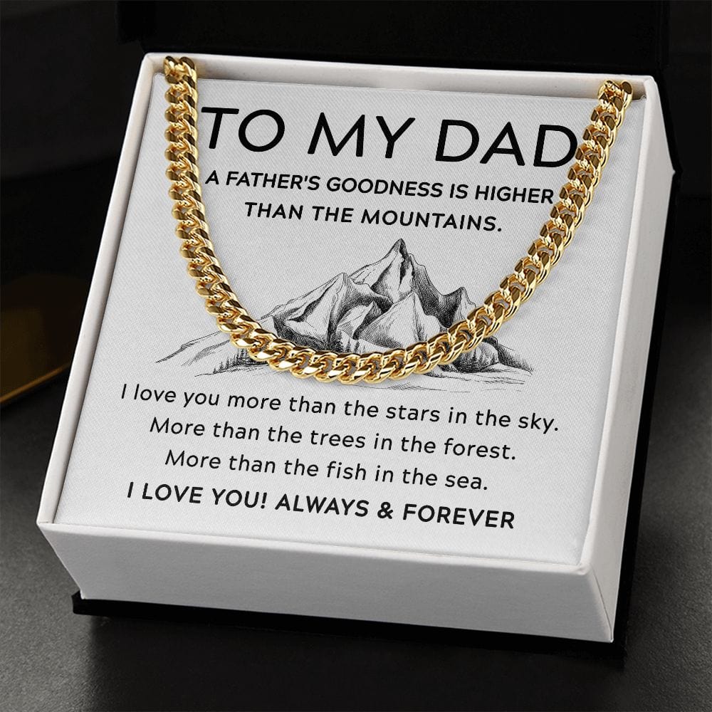 A FATHER'S GOODNESS CUBAN CHAIN - Dazora Jewels  - Dazora Jewels 