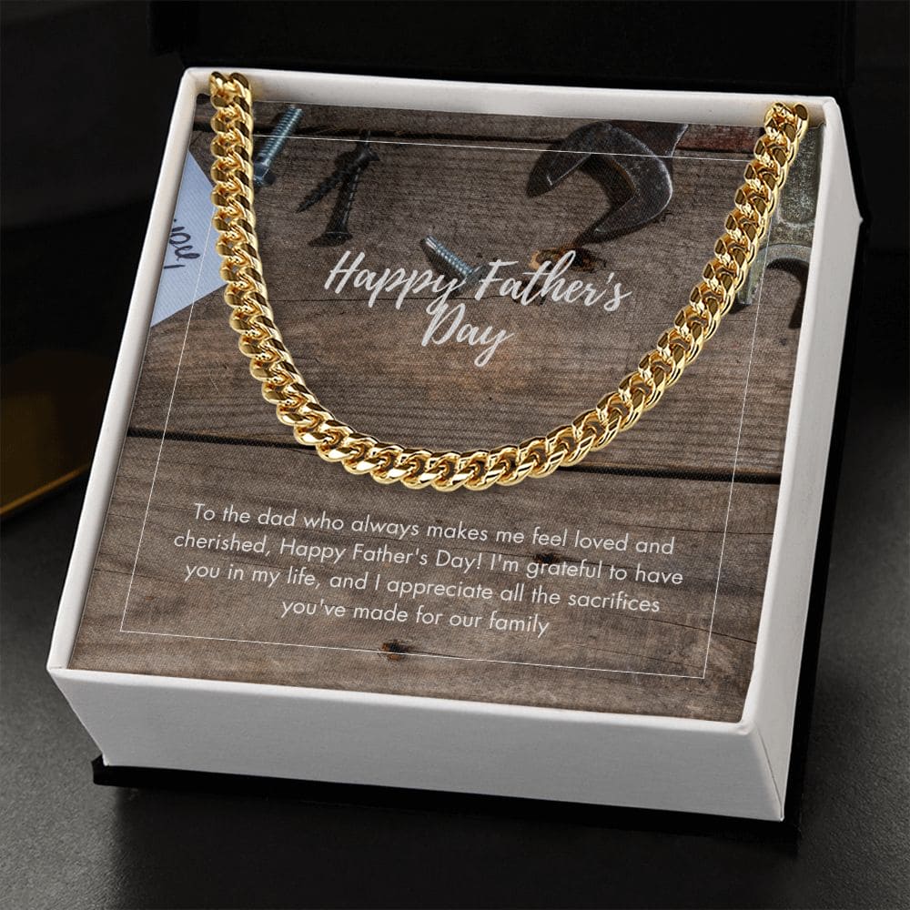 Father's Day Cuban Link Chain - Dazora Jewels  - Dazora Jewels 