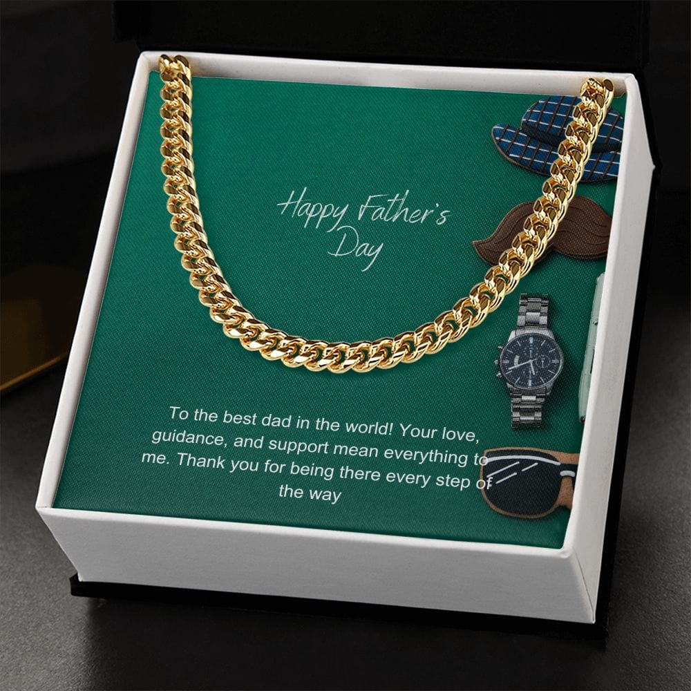 Father's Day Cuban Link Chain - Dazora Jewels  - Dazora Jewels 