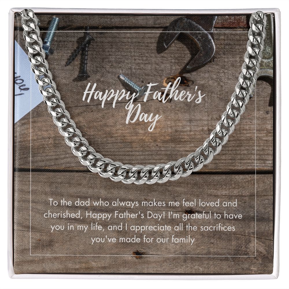 Father's Day Cuban Link Chain - Dazora Jewels  - Dazora Jewels 