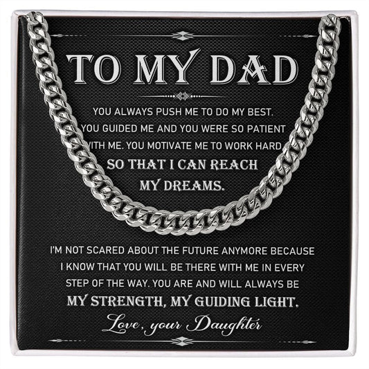To My Dad Cuban Link Chain - Dazora Jewels  - Dazora Jewels 
