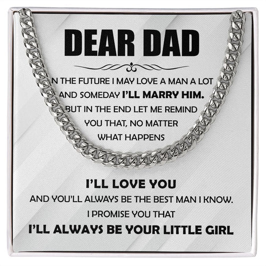 Dear Dad Cuban Link Chain - Dazora Jewels  - Dazora Jewels 
