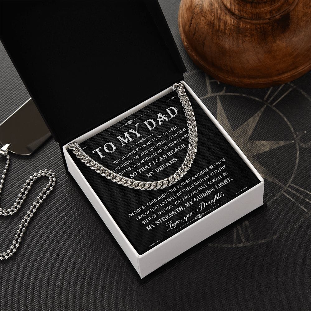 To My Dad Cuban Link Chain - Dazora Jewels  - Dazora Jewels 