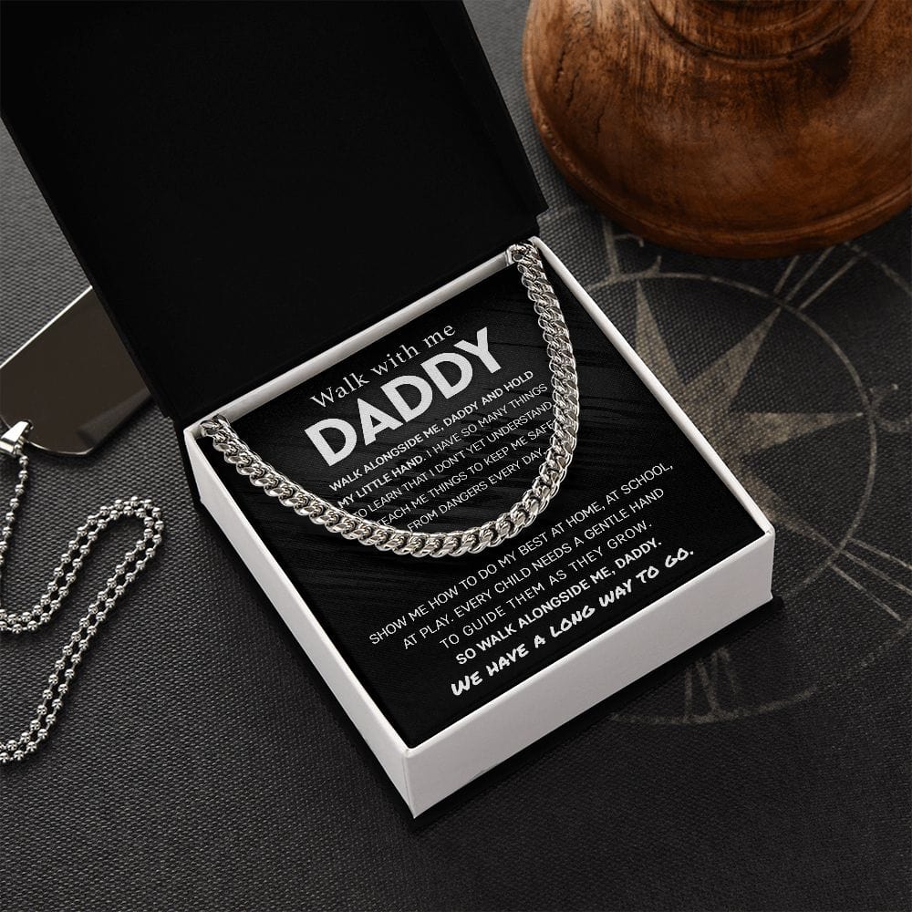 Walk With Me Daddy Cuban Link Chain - Dazora Jewels  - Dazora Jewels 