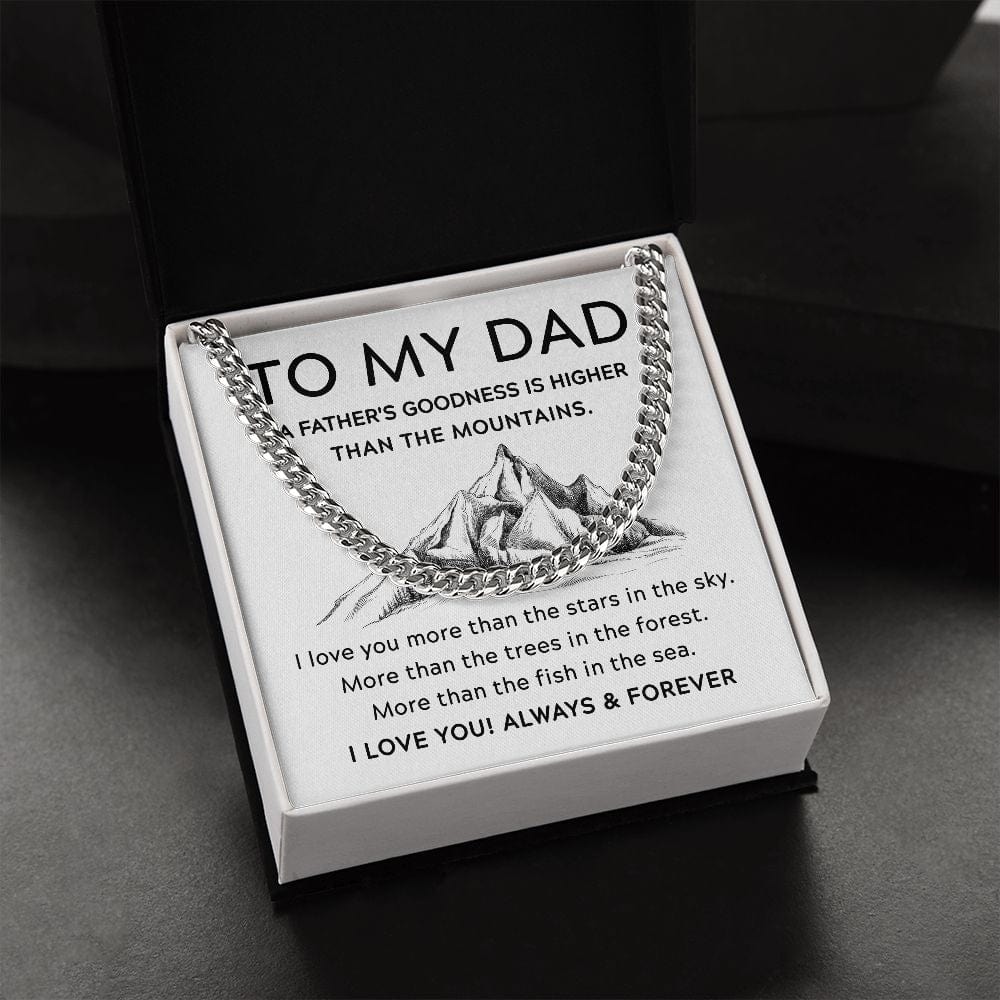 A FATHER'S GOODNESS CUBAN CHAIN - Dazora Jewels  - Dazora Jewels 