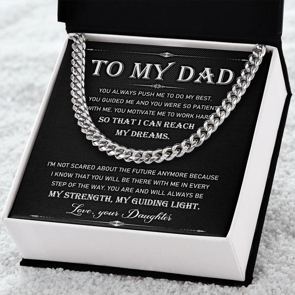 To My Dad Cuban Link Chain - Dazora Jewels  - Dazora Jewels 