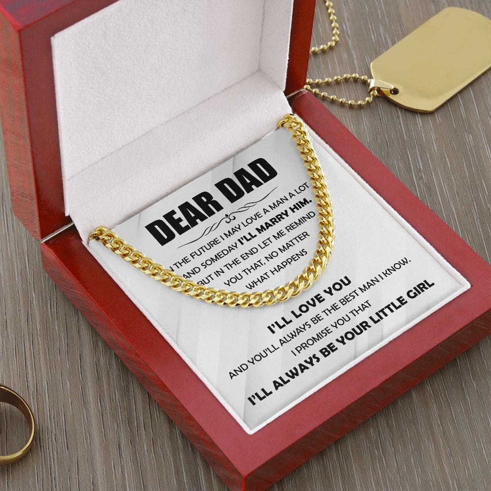 Dear Dad Cuban Link Chain - Dazora Jewels  - Dazora Jewels 