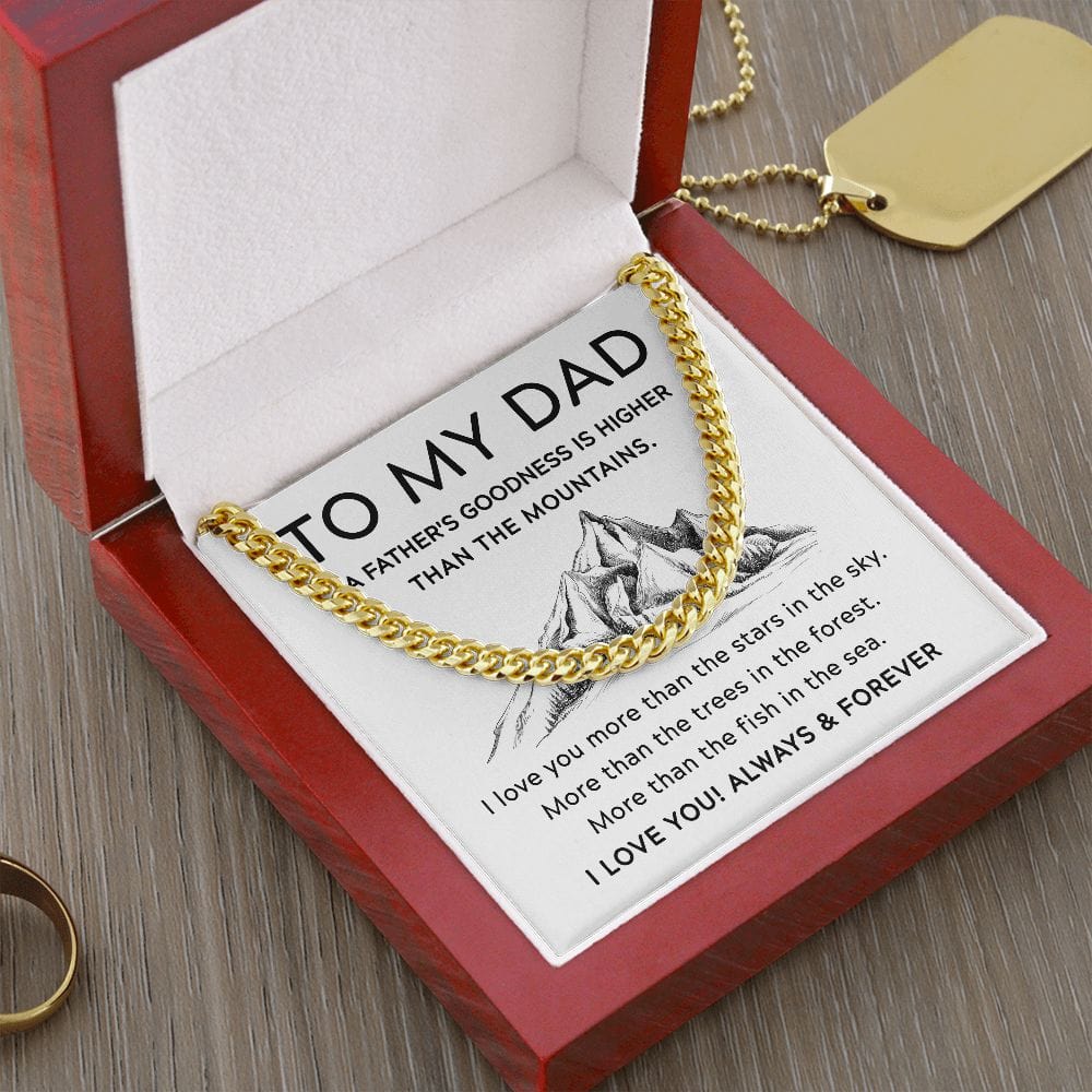 A FATHER'S GOODNESS CUBAN CHAIN - Dazora Jewels  - Dazora Jewels 