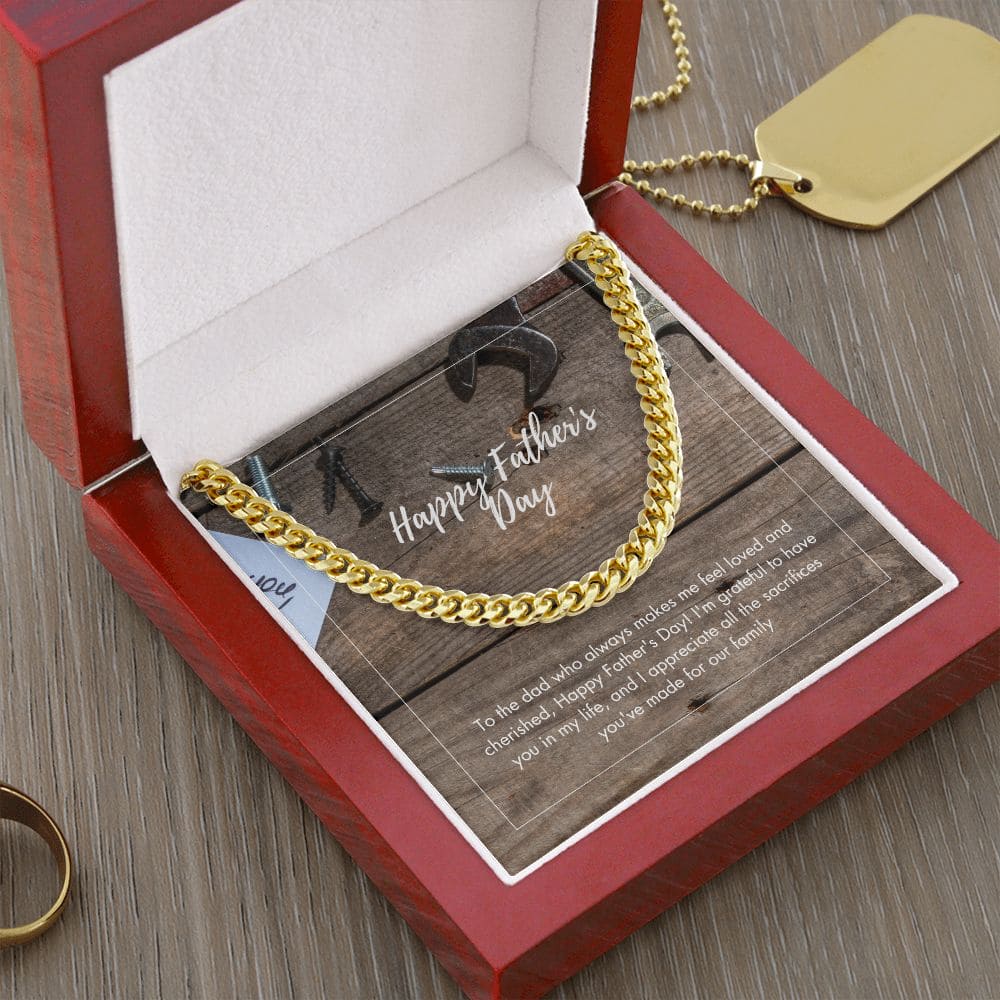 Father's Day Cuban Link Chain - Dazora Jewels  - Dazora Jewels 