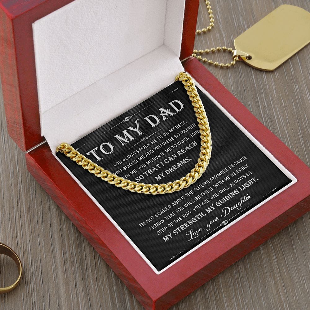 To My Dad Cuban Link Chain - Dazora Jewels  - Dazora Jewels 