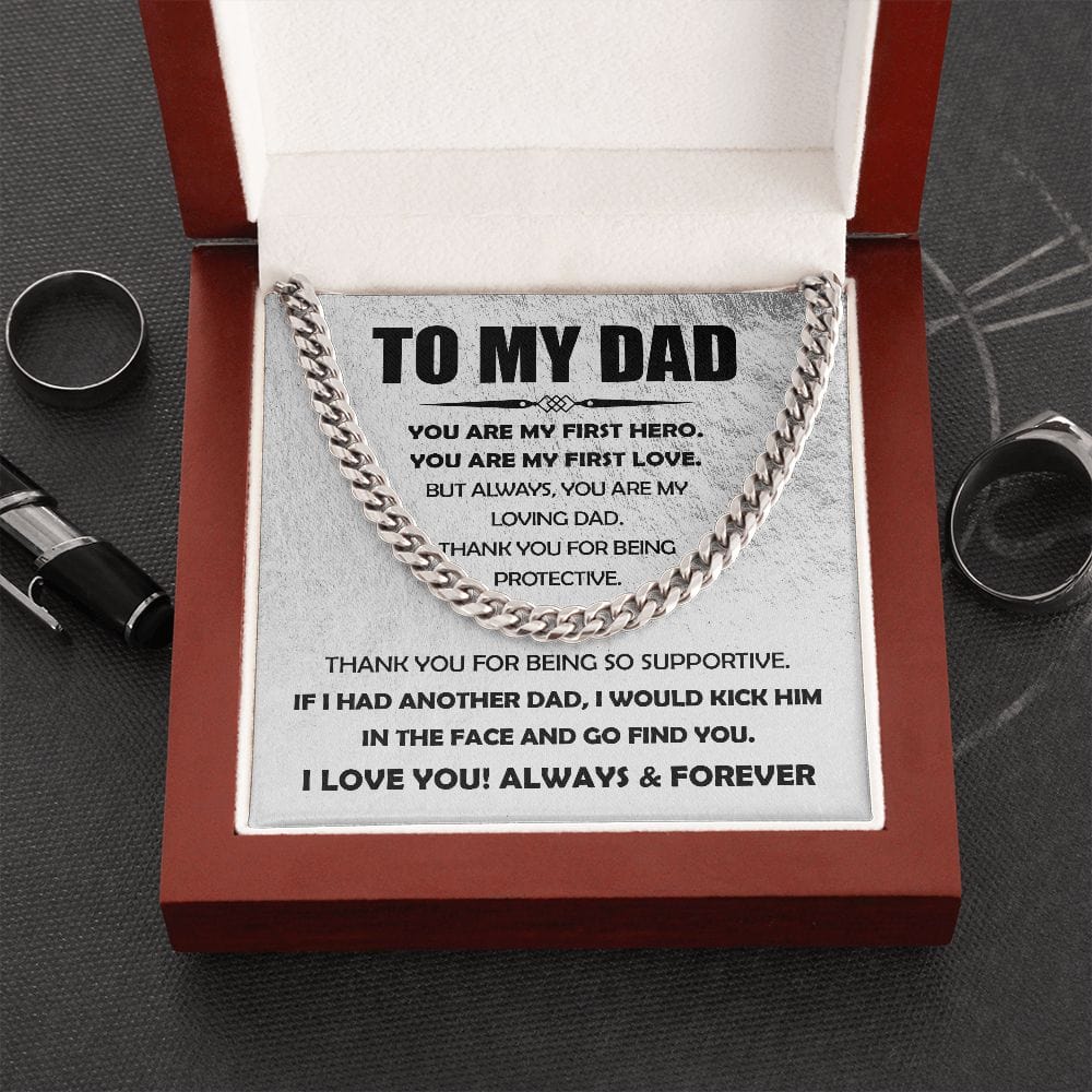 Loving Dad Cuban Link Chain - Dazora Jewels  - Dazora Jewels 