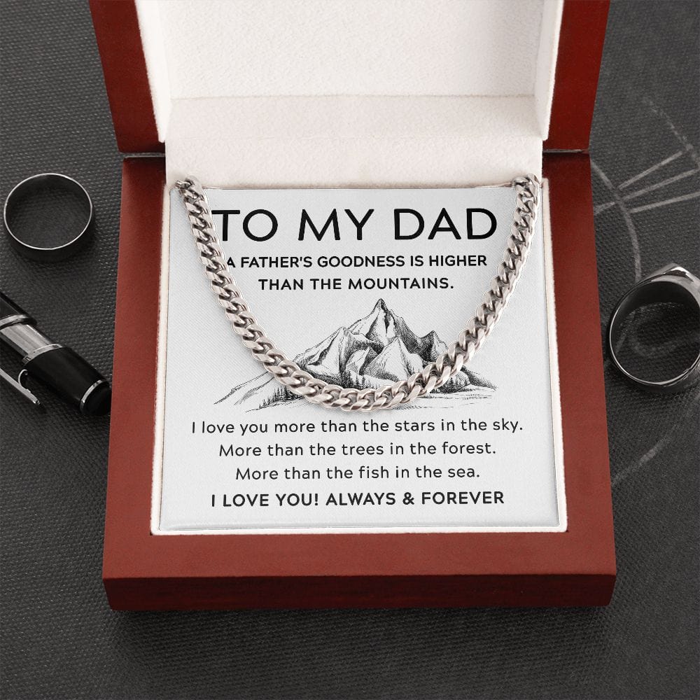 A FATHER'S GOODNESS CUBAN CHAIN - Dazora Jewels  - Dazora Jewels 